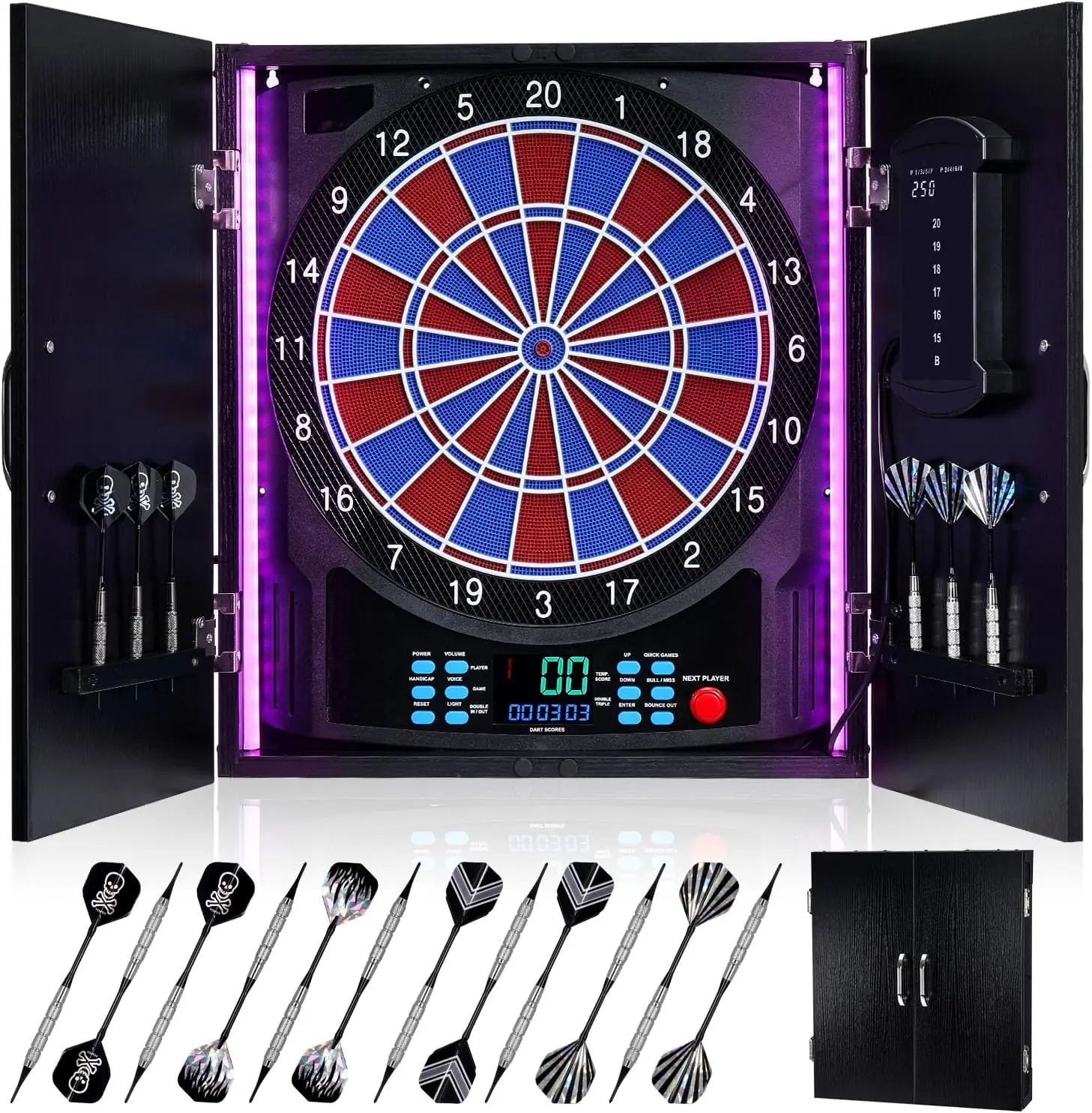 Electronic Dartboard Cabinet - 전자 다트보드, 점수판이 있는 전동 다트보드