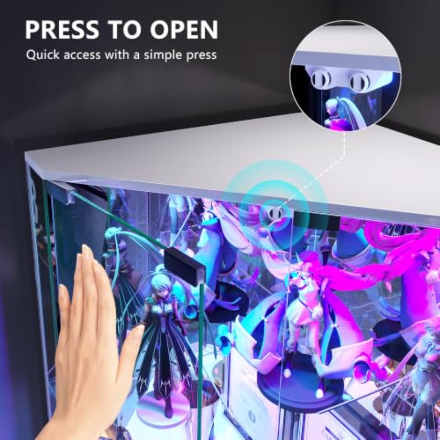 64.7인치 높이의 거실용 코너 디스플레이 캐비닛, 유 - Glass Cabinet Display 리뷰 및 가격
