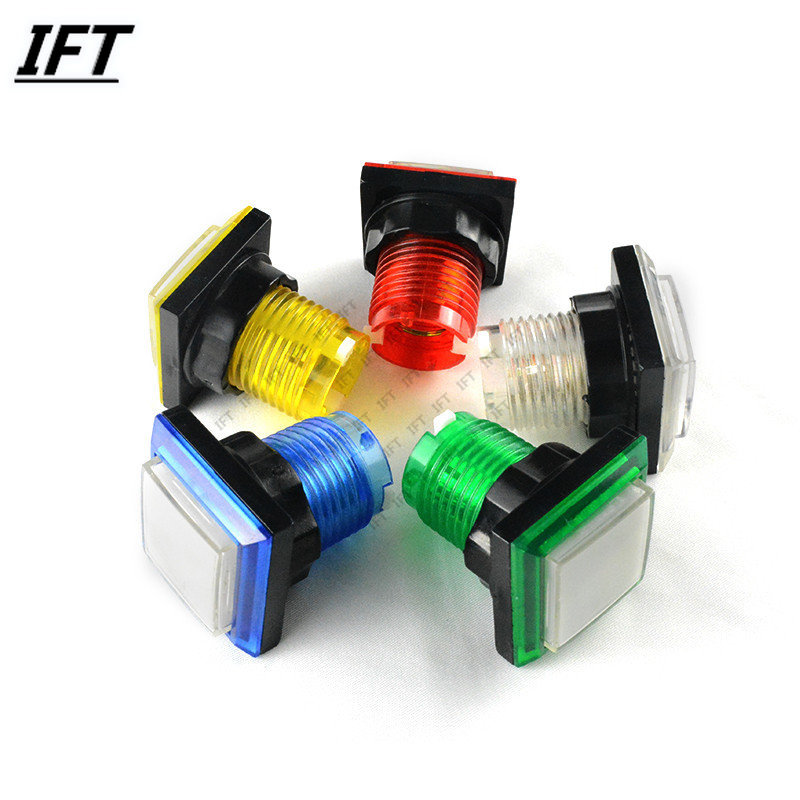 33x33mm 스퀘어 푸시 버튼 아케이드 5 색 LED - Arcade Game Vending Machine 리뷰 및 가격