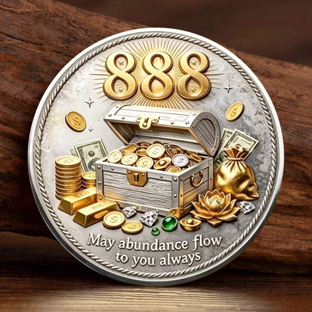 2D 금은 도금 888 엔젤 넘버 풍요의 동전 보물창고 - Token Coin Mechanism 리뷰 및 가격
