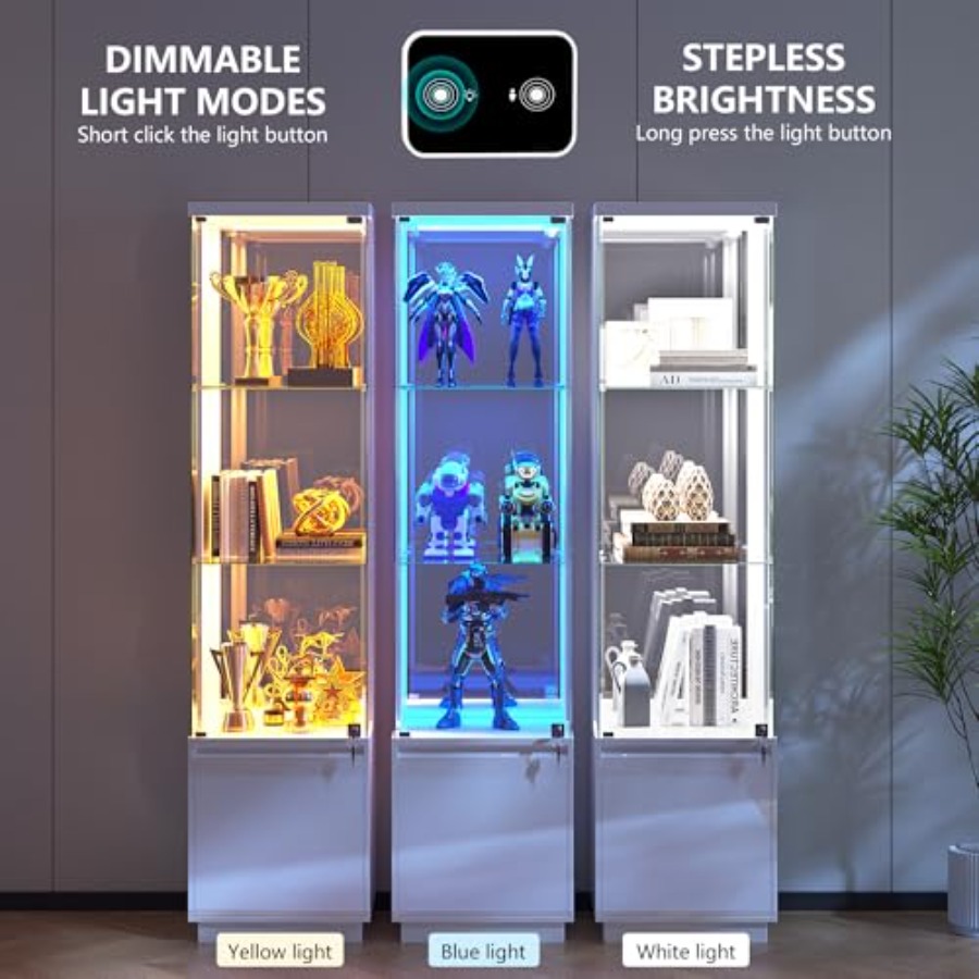 거실용 코너 디스플레이 캐비닛, MDF 재질에 강화유리 - Glass Cabinet Display 리뷰 및 가격